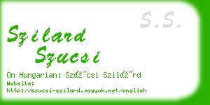 szilard szucsi business card